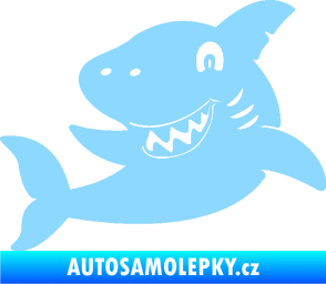 Samolepka Žralok 019 levá světle modrá