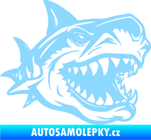 Samolepka Žralok 021 pravá světle modrá