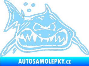 Samolepka Žralok pravá světle modrá