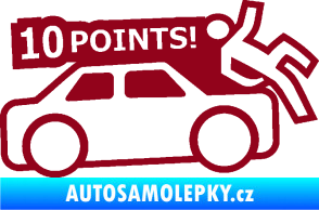 Samolepka 10 points  bordó vínová