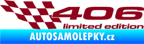 Samolepka 406 limited edition levá bordó vínová