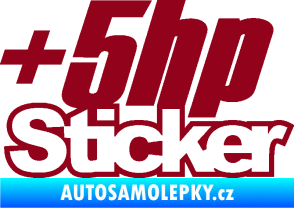 Samolepka + 5hp sticker 001 bordó vínová