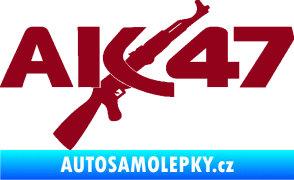 Samolepka AK 47 bordó vínová