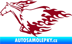 Samolepka Animal flames 003 levá kůň bordó vínová