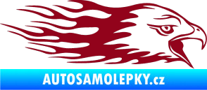 Samolepka Animal flames 023 pravá orel bordó vínová