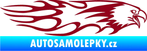 Samolepka Animal flames 026 pravá orel bordó vínová