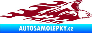 Samolepka Animal flames 052 pravá orel bordó vínová