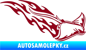 Samolepka Animal flames 093 pravá rejnok bordó vínová