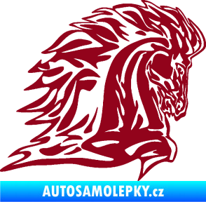 Samolepka Animal flames 101 pravá kůň bordó vínová