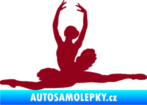 Samolepka Baletka 004 levá bordó vínová
