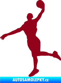 Samolepka Basketbal 012 levá bordó vínová