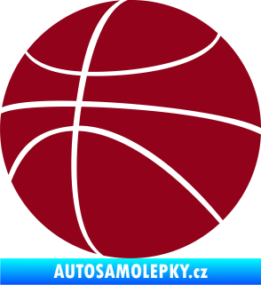 Samolepka Basketbalový míč 001 bordó vínová