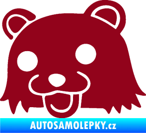 Samolepka Bear levá bordó vínová