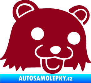 Samolepka Bear pravá bordó vínová
