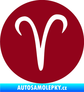Samolepka Beran zvěrokruh 001 - horoskop bordó vínová