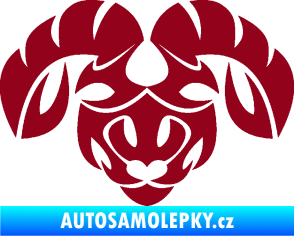 Samolepka Beran zvěrokruh 003  bordó vínová