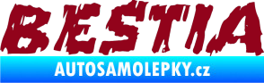 Samolepka Bestia bordó vínová