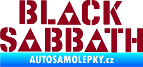 Samolepka Black Sabbath 001 bordó vínová