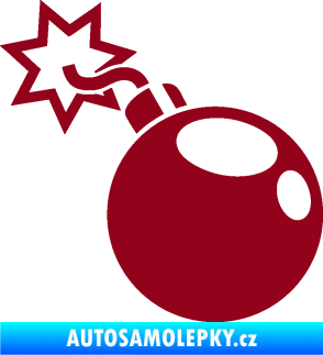 Samolepka Bomba 001 levá bordó vínová