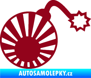 Samolepka Bomba 006 JDM pravá bordó vínová