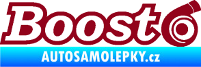 Samolepka Boost nápis s turbem bordó vínová