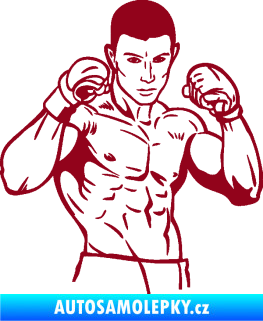 Samolepka Boxer 003 pravá bordó vínová