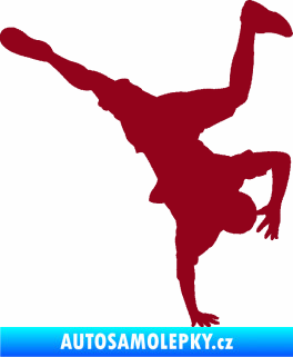 Samolepka Breakdance 001 pravá bordó vínová