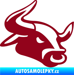 Samolepka Býk 001 pravá bordó vínová