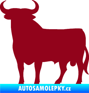 Samolepka Býk 006 levá bordó vínová