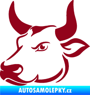 Samolepka Býk 009 levá bordó vínová