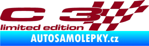 Samolepka C3 limited edition pravá bordó vínová