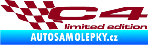 Samolepka C4 limited edition levá bordó vínová