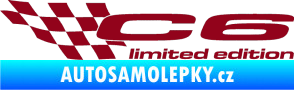 Samolepka C6 limited edition levá bordó vínová