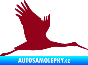 Samolepka Čáp 002 pravá bordó vínová