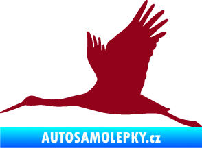 Samolepka Čáp 002 levá bordó vínová