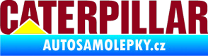 Samolepka Caterpillar - barevný bordó vínová