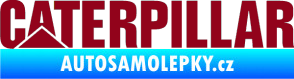 Samolepka Caterpillar - jedna barva bordó vínová