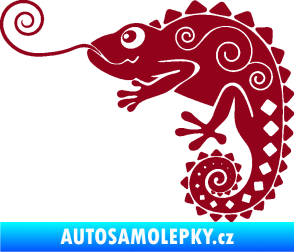 Samolepka Chameleon 004 levá bordó vínová