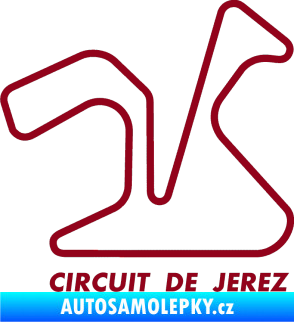 Samolepka Okruh Circuito de Jerez bordó vínová