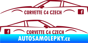 Samolepka Corvette C4 FB bordó vínová