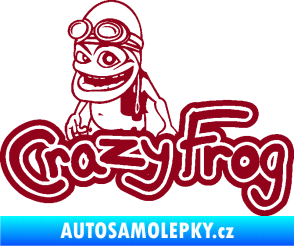 Samolepka Crazy frog 002 žabák bordó vínová