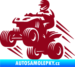 Samolepka Čtyřkolka 006 levá bordó vínová