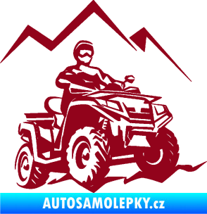 Samolepka Čtyřkolka 007 pravá bordó vínová