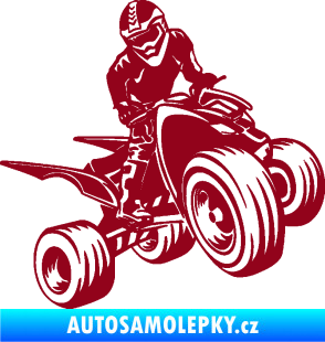 Samolepka Čtyřkolka 008 pravá bordó vínová