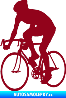 Samolepka Cyklista 001 levá bordó vínová