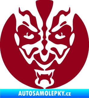 Samolepka Ďábel 001 bordó vínová