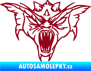 Samolepka Ďábel 003 pravá bordó vínová