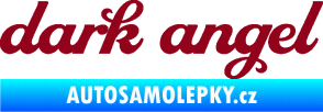 Samolepka Dark angel nápis bordó vínová