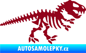 Samolepka Dinosaurus kostra 001 pravá bordó vínová