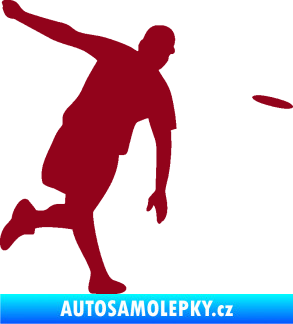 Samolepka Discgolf 001 pravá bordó vínová